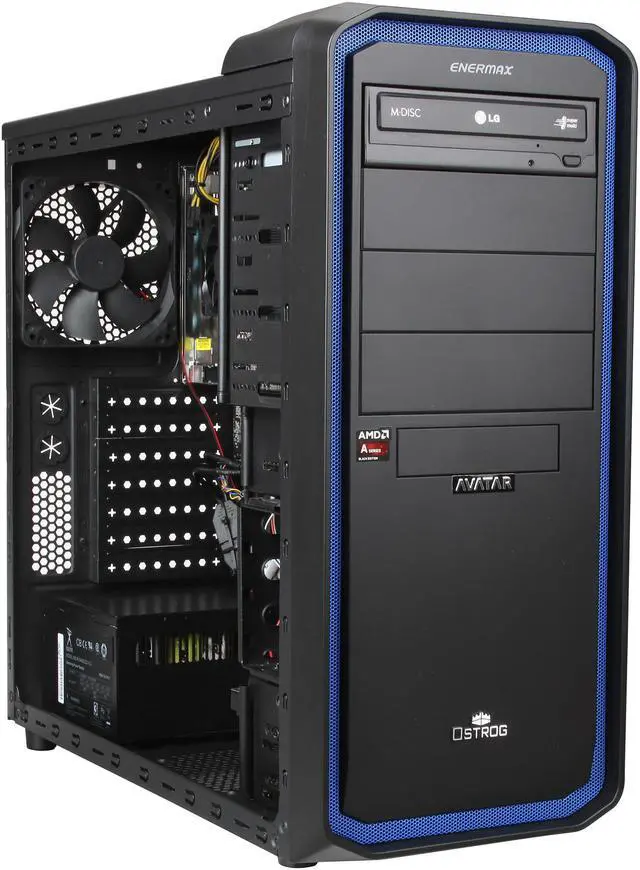 Alt view image 7 of 10 - Avatar Desktop PC Gaming 68K-BE AMD A10-6800K 8GB DDR3 1TB HDD AMD Radeon HD 8670D Windows 8