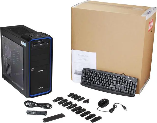 Alt view image 10 of 10 - Avatar Desktop PC Gaming 68K-BE AMD A10-6800K 8GB DDR3 1TB HDD AMD Radeon HD 8670D Windows 8