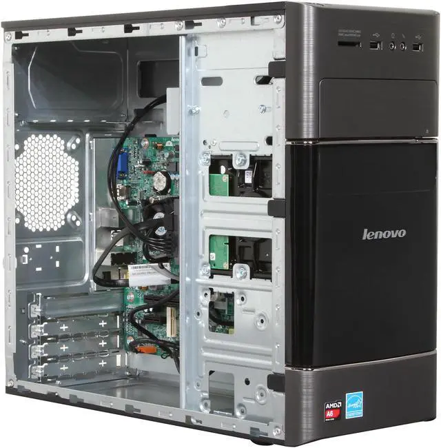 Alt view image 7 of 10 - Lenovo Desktop PC H515 (57319061) AMD A6-5200 6GB DDR3 1TB HDD AMD Radeon HD 8400 Windows 8 64-bit