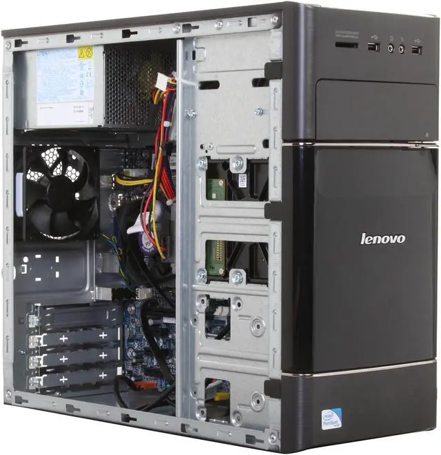 Alt view image 8 of 10 - Lenovo Desktop PC H520 (57317569) Intel Pentium G2030 4GB DDR3 500GB HDD Intel HD Graphics Windows 8