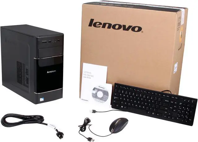 Alt view image 10 of 10 - Lenovo Desktop PC H520 (57317569) Intel Pentium G2030 4GB DDR3 500GB HDD Intel HD Graphics Windows 8