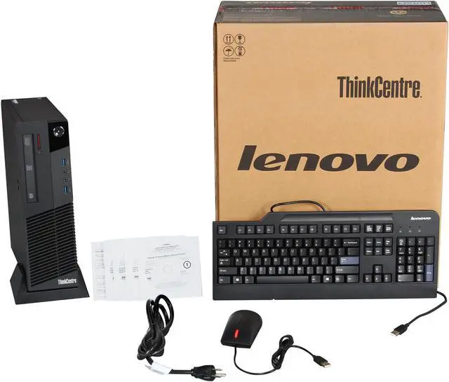Alt view image 9 of 9 - ThinkCentre Desktop PC M83 10AM0009US Intel Core i3-4130 4GB DDR3 500GB HDD Intel HD Graphics 4600 Windows 7 Professional