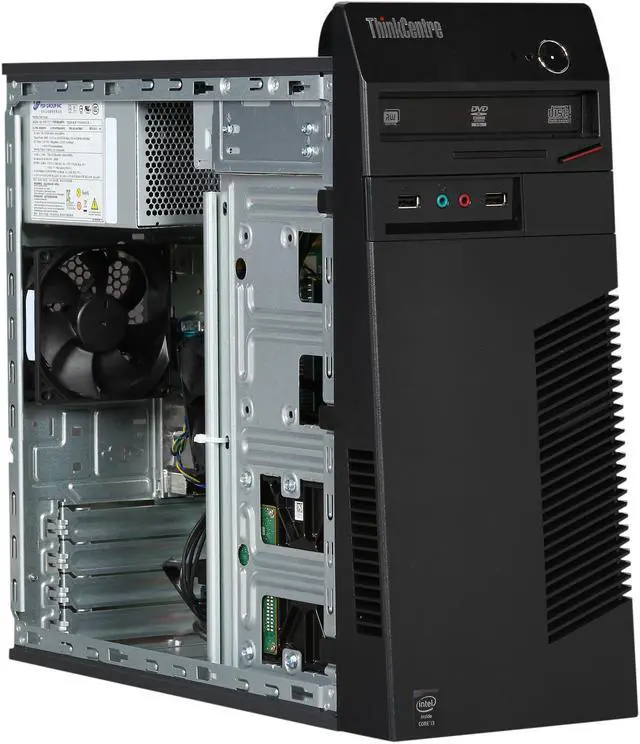 Alt view image 7 of 9 - Lenovo Desktop PC ThinkCentre M73 (10B00006US) Intel Core i3-4130 4GB DDR3 500GB HDD Intel HD Graphics 4400 Windows 7 Professional 64-Bit / Windows 8 Pro Downgrade