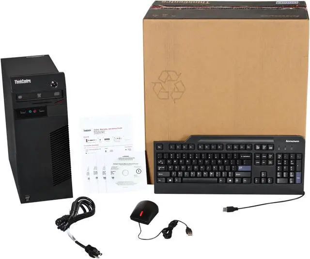 Alt view image 9 of 9 - Lenovo Desktop PC ThinkCentre M73 (10B00006US) Intel Core i3-4130 4GB DDR3 500GB HDD Intel HD Graphics 4400 Windows 7 Professional 64-Bit / Windows 8 Pro Downgrade