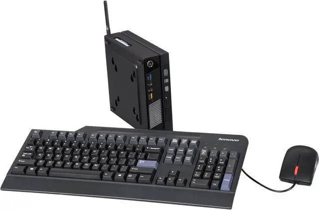 Main image of Lenovo ThinkCentre M73 10AY001WUS Desktop Computer - Intel Core i3 i3-4130T 2.9GHz, 4GB DDR3, 500GB HDD, Windows 7 Professional - Tiny - Business Black