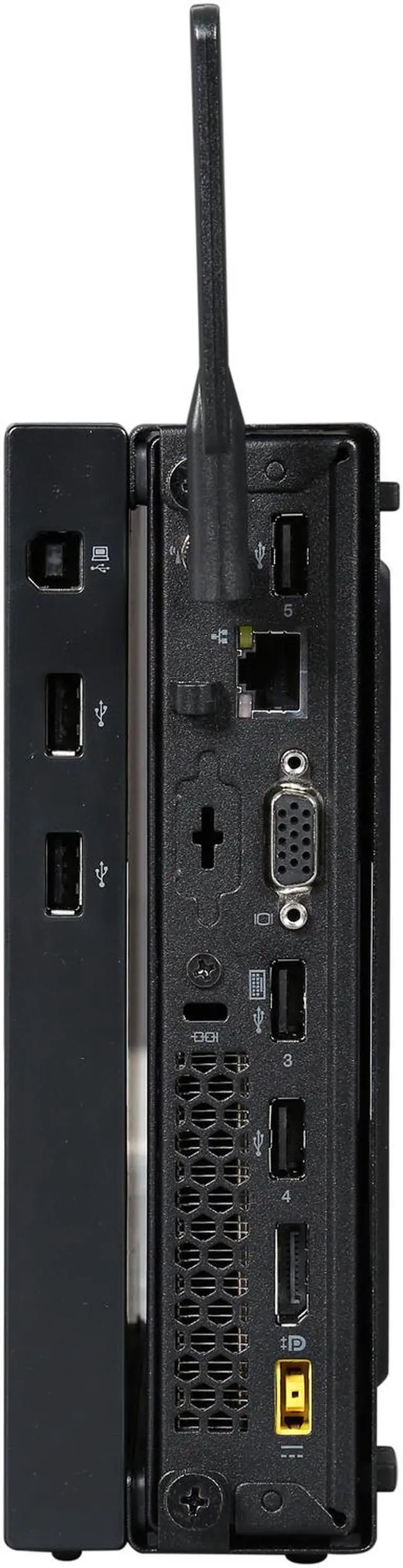 Alt view image 6 of 7 - Lenovo ThinkCentre M73 10AY001WUS Desktop Computer - Intel Core i3 i3-4130T 2.9GHz, 4GB DDR3, 500GB HDD, Windows 7 Professional - Tiny - Business Black