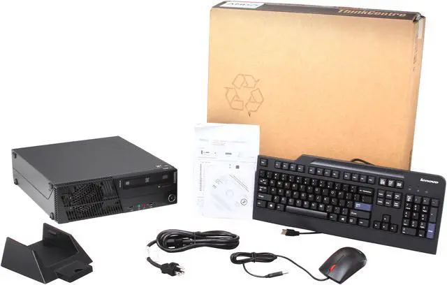 Alt view image 9 of 9 - Lenovo ThinkCentre M78 10BU0004US Desktop Computer - AMD A-Series A8-6500B 3.5GHz - 4GB DDR3 - 500GB HDD - Windows 7 Professional - Small Form Factor - Business Black
