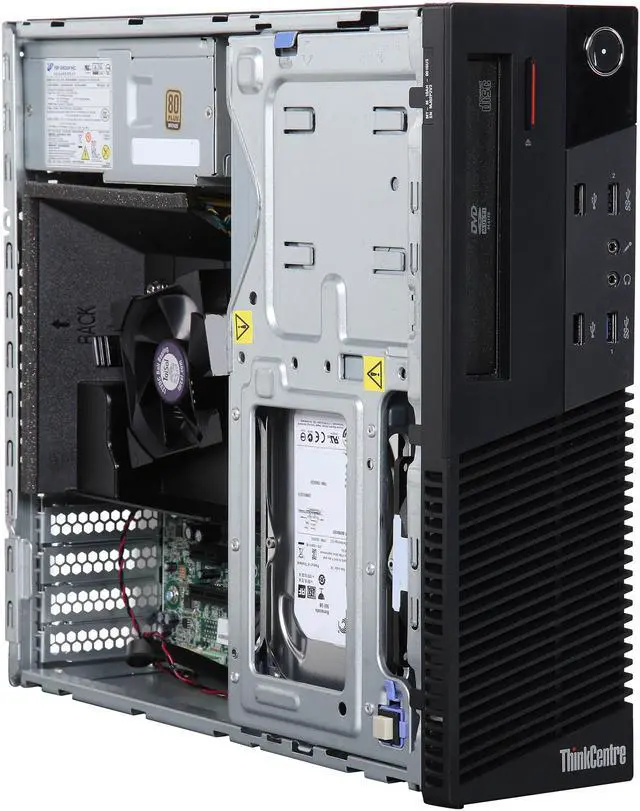 Alt view image 7 of 10 - Lenovo ThinkCentre Desktop Computer M83 Small Form Factor Pro (10AH0016US) Intel Core i5 4570 (3.20 GHz) 4 GB DDR3 500 GB HDD Windows 7 Professional 64-Bit