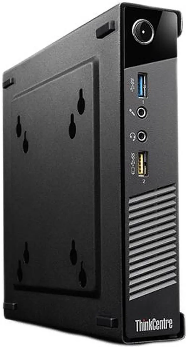 Alt view image 3 of 5 - Lenovo ThinkCentre M93p 10ABS00Q00 Desktop Computer - Intel Core i5-4570T 2.9GHz - 4GB DDR3 - 500GB HDD - Windows 7 Professional - Tiny - Business Black