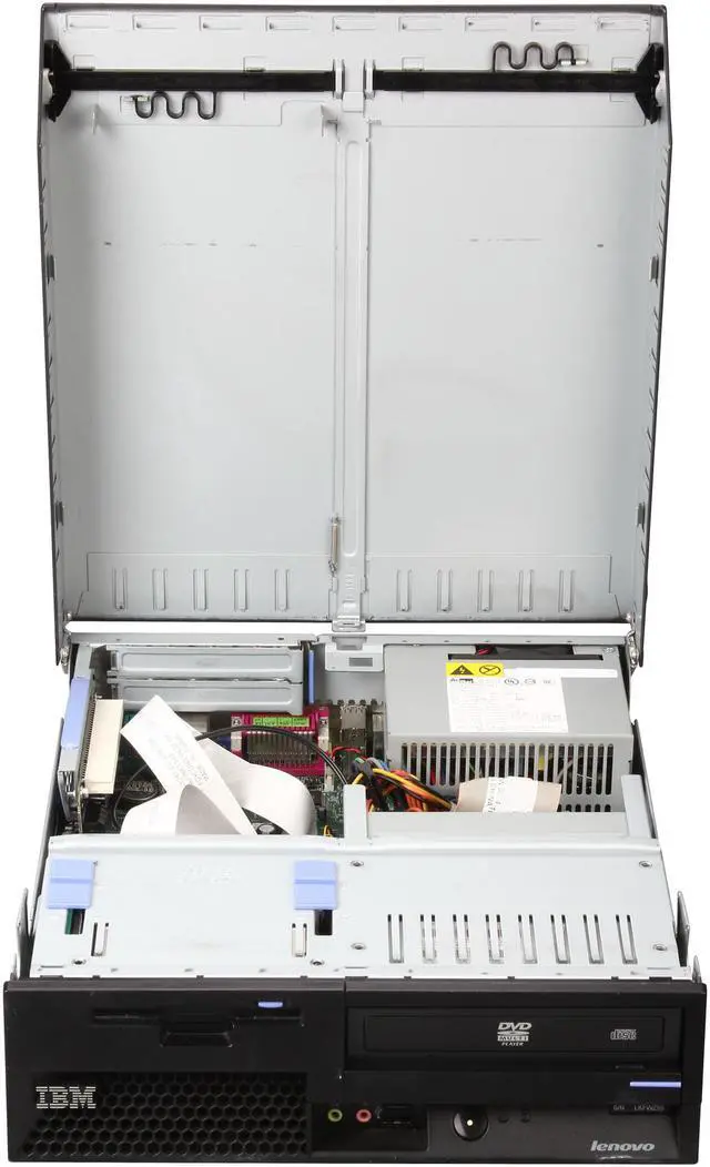 Alt view image 6 of 8 - Lenovo ThinkCentre M52 Small Form Factor Refurbished Off Lease Desktop PC with Intel Pentium 4 3.0Ghz, 2GB RAM, 80GB HDD, DVDROM, Windows 7 Home 32-Bit