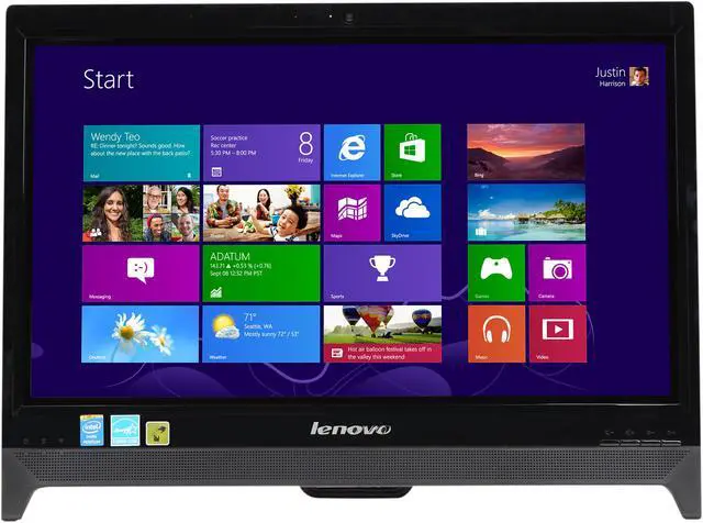 Alt view image 2 of 7 - Lenovo All-in-One PC C260 Touch 57327041 Intel Pentium J2900 4GB DDR3 500GB HDD 19.5" Touchscreen Windows 8.1 64-bit