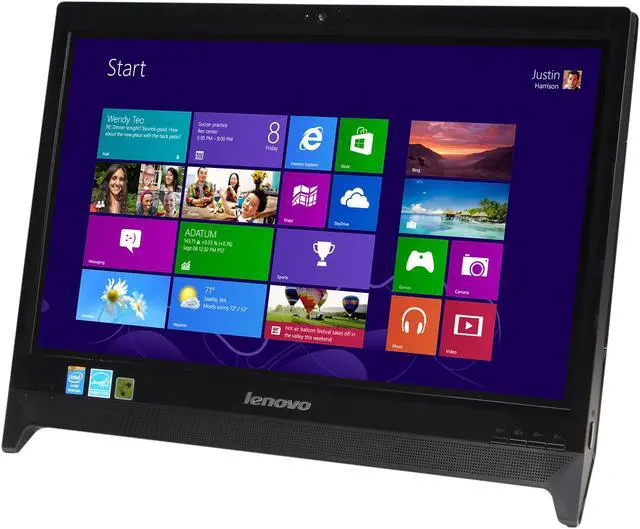 Alt view image 3 of 7 - Lenovo All-in-One PC C260 Touch 57327041 Intel Pentium J2900 4GB DDR3 500GB HDD 19.5" Touchscreen Windows 8.1 64-bit