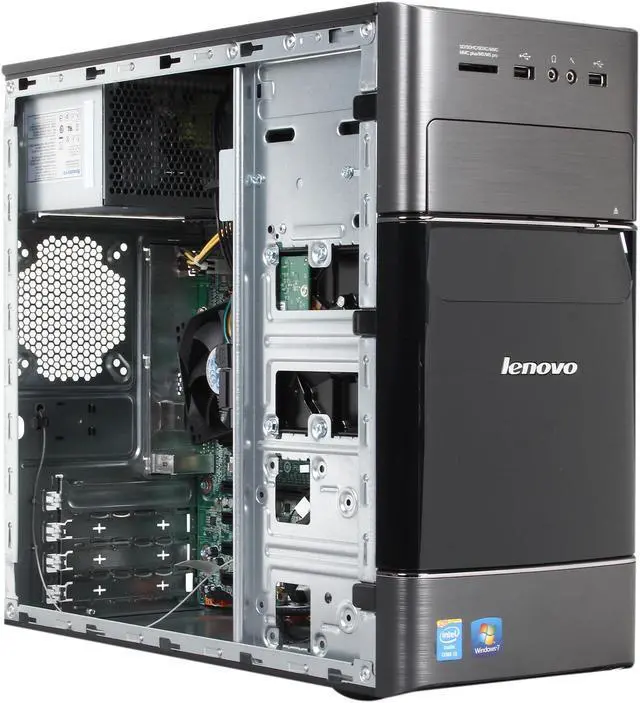 Alt view image 7 of 9 - Lenovo Desktop PC H530 57327876 Intel Core i3-4150 6GB DDR3 1TB HDD Intel HD Graphics 4400 Windows 7 Home Premium 64-bit