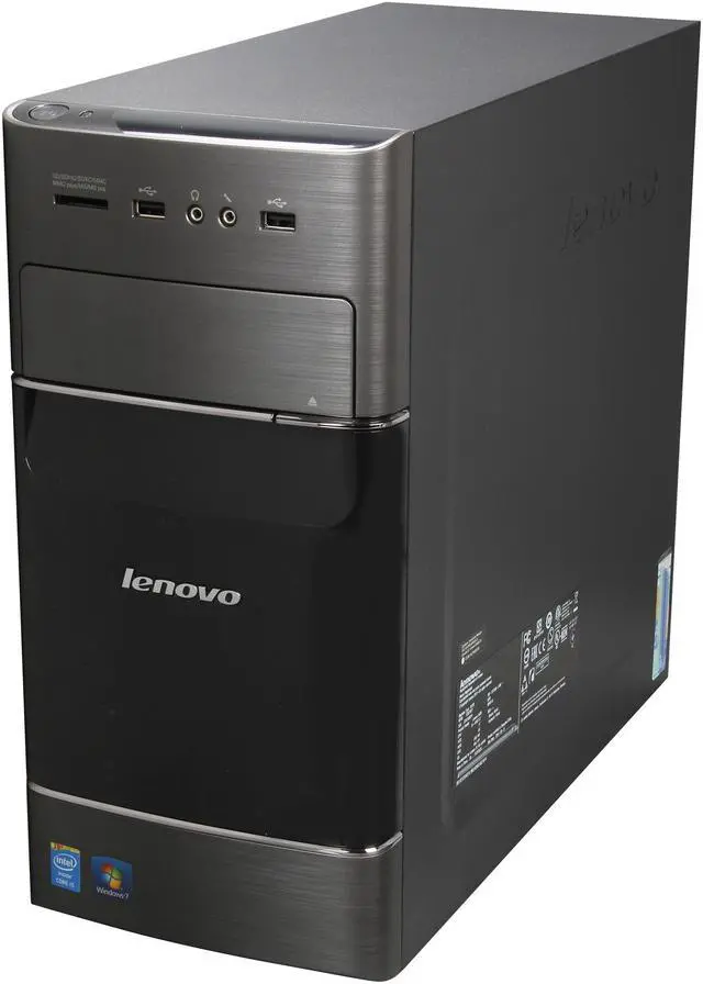 Alt view image 3 of 9 - Lenovo Desktop PC H530 57327877 Intel Core i5-4460 8GB DDR3 1TB HDD Intel HD Graphics 4600 Windows 7 Home Premium 64-bit