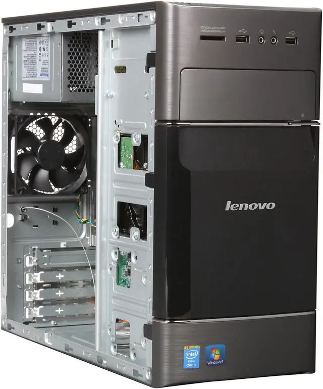 Alt view image 7 of 9 - Lenovo Desktop PC H530 57327877 Intel Core i5-4460 8GB DDR3 1TB HDD Intel HD Graphics 4600 Windows 7 Home Premium 64-bit