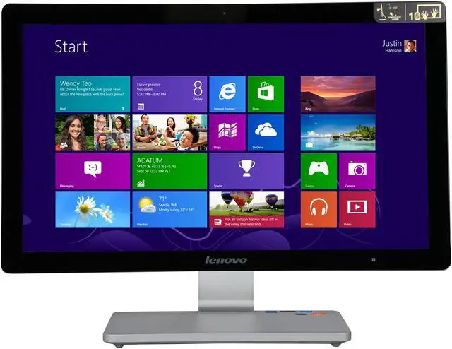 Alt view image 2 of 7 - Lenovo All-in-One PC A540 (F0AN002KUS) Intel Core i5-4258U 8GB DDR3 1TB HDD 8GB SSD 23.8" Touchscreen Windows 8.1 64-Bit