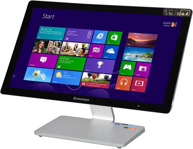 Alt view image 3 of 7 - Lenovo All-in-One PC A540 (F0AN002KUS) Intel Core i5-4258U 8GB DDR3 1TB HDD 8GB SSD 23.8" Touchscreen Windows 8.1 64-Bit