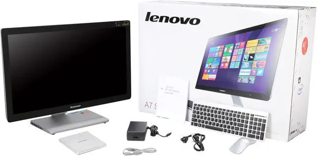 Alt view image 10 of 10 - Lenovo All-in-One PC A740 (F0AM004JUS) Intel Core i7-4558U 8GB DDR3 1TB HDD 8GB SSD 27" Touchscreen Windows 8.1 64-Bit
