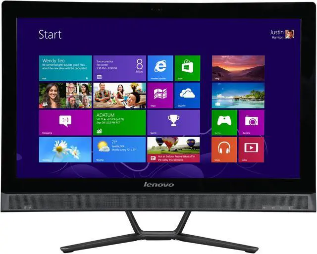 Alt view image 2 of 7 - Lenovo All-in-One PC C560 (57330350) Intel Core i3-4160T 6GB DDR3 1TB HDD 23" Windows 8.1 64-Bit