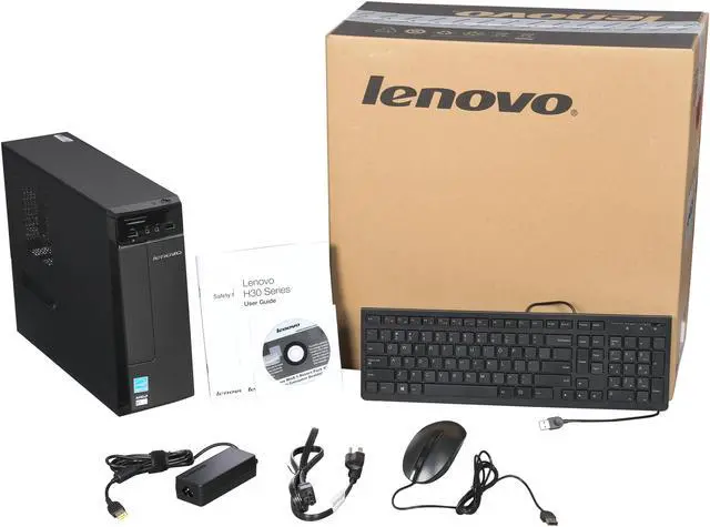 Alt view image 9 of 9 - Lenovo Desktop PC H30-05 (90BJ000KUS) AMD E1-Series E1-6010 4GB DDR3 500GB HDD AMD Radeon R2 Windows 8.1 64-Bit with Bing