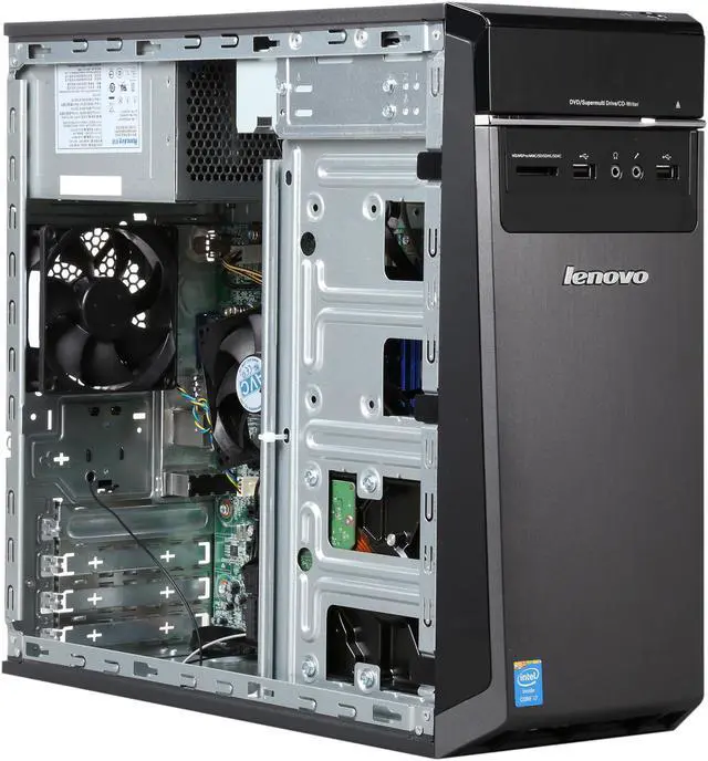 Alt view image 7 of 9 - Lenovo Desktop PC H50-50 (90B7000JUS) Intel Core i7-4790 8GB DDR3 1TB HDD Intel HD Graphics 4600 Windows 8.1 64-Bit