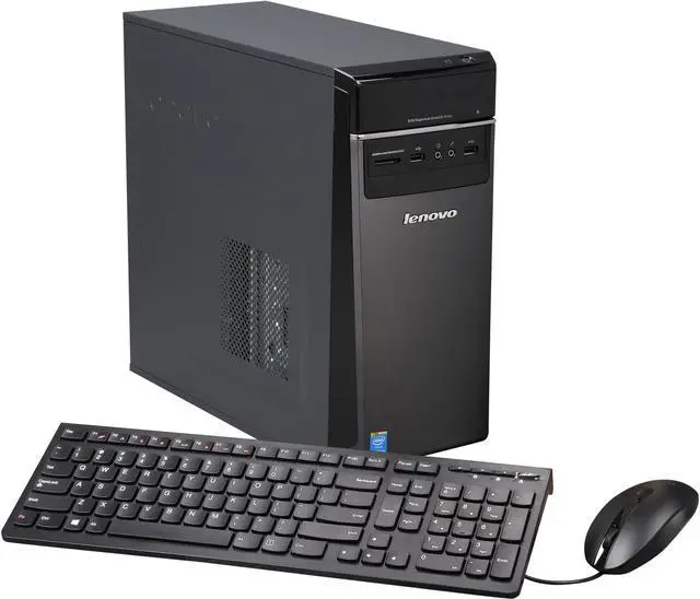 Main image of Lenovo Desktop PC H50-50 (90B7003MUS) Intel Core i3-4160 6GB DDR3 1TB HDD Intel HD Graphics 4400 Windows 7 Professional 64-Bit