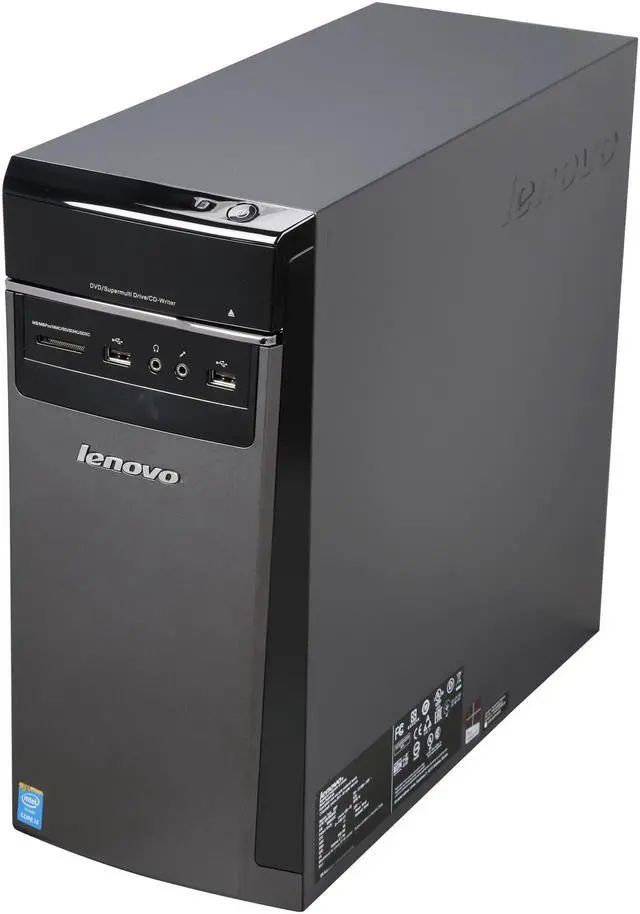 Alt view image 3 of 9 - Lenovo Desktop PC H50-50 (90B7003MUS) Intel Core i3-4160 6GB DDR3 1TB HDD Intel HD Graphics 4400 Windows 7 Professional 64-Bit
