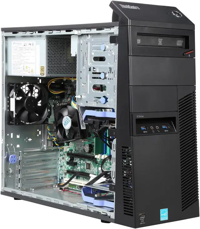 Alt view image 7 of 9 - ThinkCentre Desktop PC M93P Intel Core i5-4570 4GB DDR3 500GB HDD Intel HD Graphics 4600 Windows 7 Home Premium 32-Bit