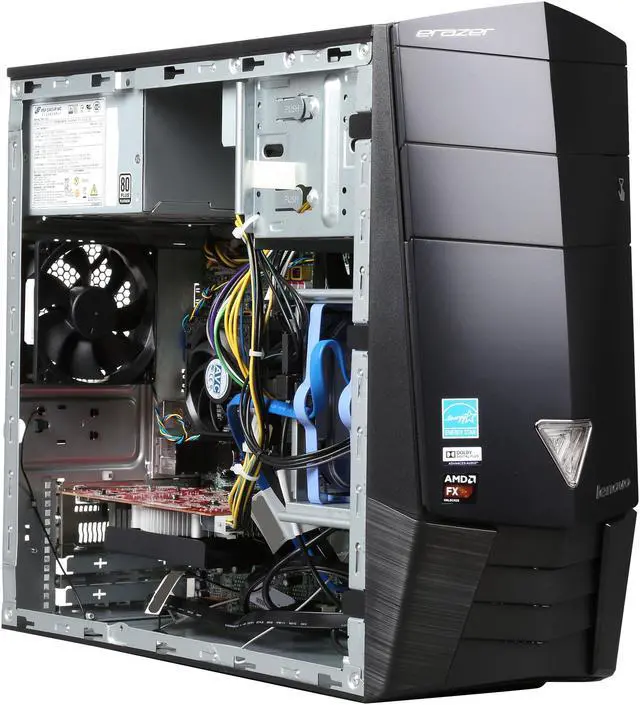 Alt view image 7 of 9 - Lenovo Desktop PC X315 (90B00001US) AMD FX-Series FX-770K (3.50GHz) 12GB DDR3 1TB HDD 128GB SSD Windows 8.1 64-Bit