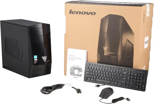 Alt view image 9 of 9 - Lenovo Desktop PC X315 (90B00001US) AMD FX-Series FX-770K (3.50GHz) 12GB DDR3 1TB HDD 128GB SSD Windows 8.1 64-Bit