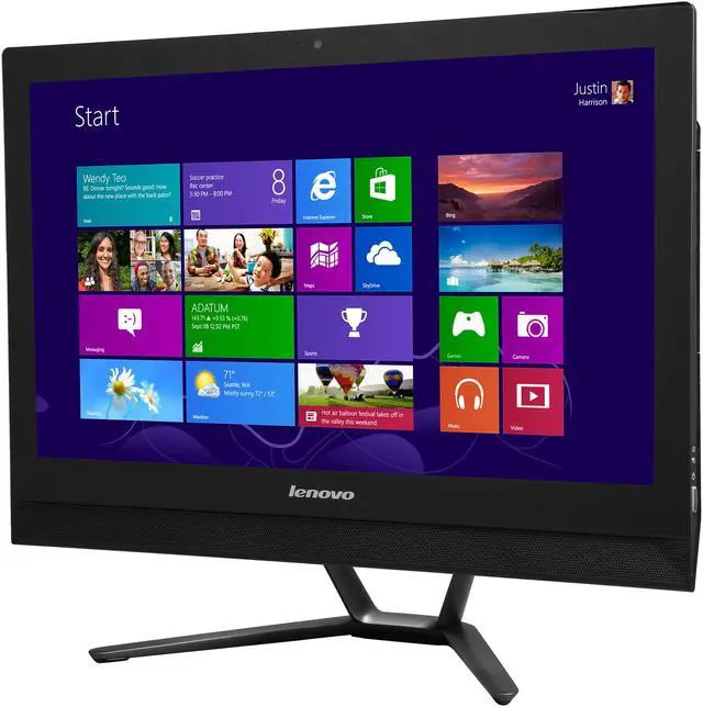 Alt view image 3 of 7 - Lenovo All-in-One PC C50-30 Touch (F0B1007QUS) Intel Core i3 4005U (1.70 GHz) 4 GB DDR3 500 GB HDD 23" 1920 x 1080 FHD Touchscreen Windows 8.1 64-bit