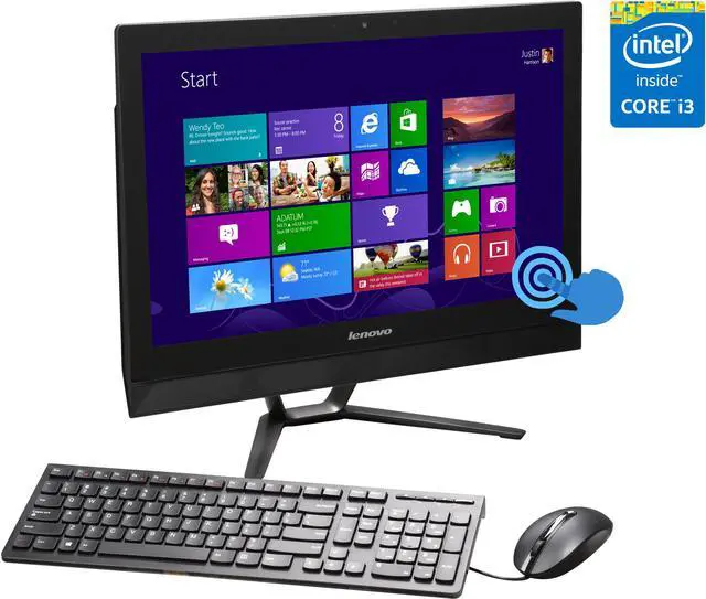 Main image of Lenovo All-in-One PC C50-30 Touch (F0B1007QUS) Intel Core i3 4005U (1.70 GHz) 4 GB DDR3 500 GB HDD 23" 1920 x 1080 FHD Touchscreen Windows 8.1 64-bit
