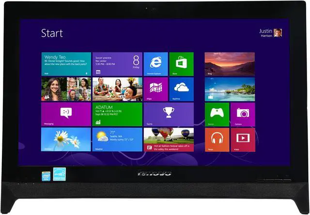 Alt view image 2 of 7 - Lenovo C260 Celeron J1800 (2.41GHz) 4GB DDR3 500GB HDD 19.5" All-in-One PCWindows 8.1 64-Bit 57327436 Grade B - Scratch & Dent