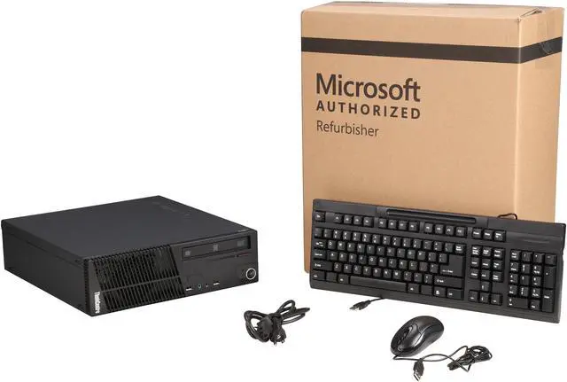 Alt view image 8 of 8 - Lenovo Desktop PC M80 Intel Core i3-550 4GB DDR3 1TB HDD Intel HD Graphics Windows 10 Pro 64-Bit