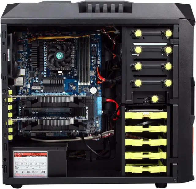 Alt view image 8 of 11 - CybertronPC Desktop PC Kombat-X (TGM4242F) AMD FX-Series FX-6100 16GB DDR3 1TB HDD Dual AMD Radeon HD 6670 1GB Windows 8 64-Bit