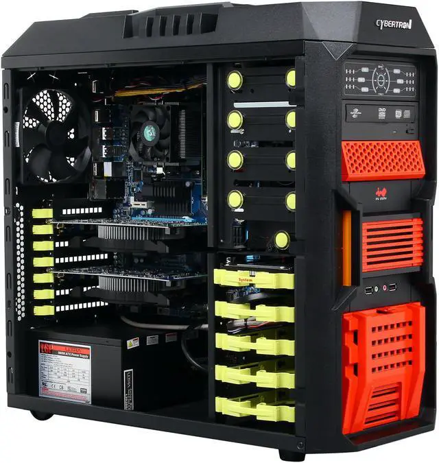 Alt view image 9 of 11 - CybertronPC Desktop PC Kombat-X (TGM4242F) AMD FX-Series FX-6100 16GB DDR3 1TB HDD Dual AMD Radeon HD 6670 1GB Windows 8 64-Bit