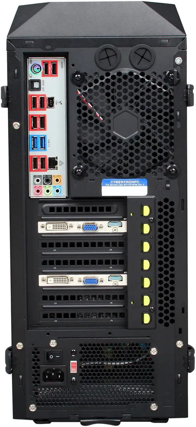 Alt view image 10 of 11 - CybertronPC Desktop PC Kombat-X (TGM4242F) AMD FX-Series FX-6100 16GB DDR3 1TB HDD Dual AMD Radeon HD 6670 1GB Windows 8 64-Bit