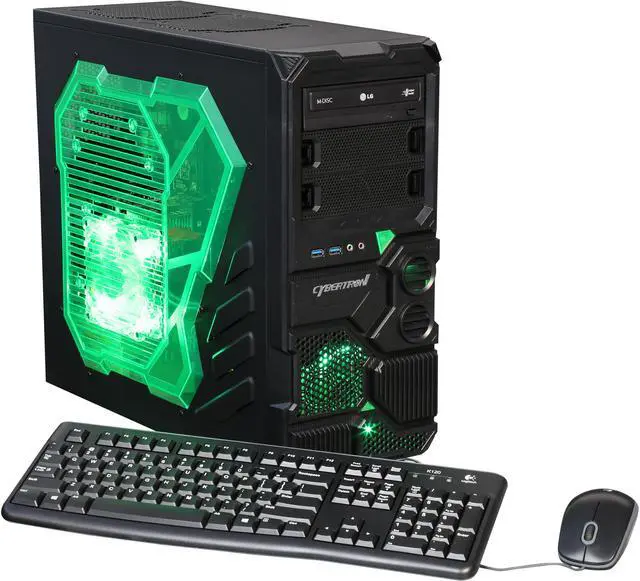 Main image of CybertronPC Desktop PC Borg-709 (Green) AMD FX-Series FX-6300 8GB DDR3 1TB HDD NVIDIA GeForce GTX 750 1 GB Windows 8.1 64-Bit