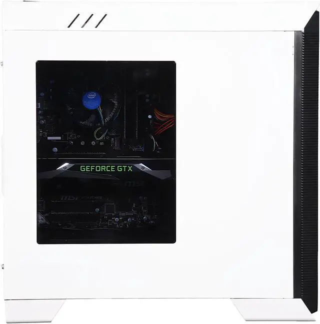 Alt view image 4 of 10 - CybertronPC VR Ready Gaming Desktop PC Titanium-1080X (White with Blue) Intel Core i7-6700K 16GB DDR4 1TB HDD GeForce GTX 1080 Windows 10 Home 64-Bit