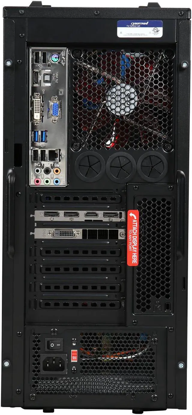 Alt view image 5 of 10 - CybertronPC Desktop PC Shockwave-FX1070 AMD FX-Series FX-6300 8GB DDR3 1TB HDD GeForce GTX 1070 Windows 10 Home 64-Bit