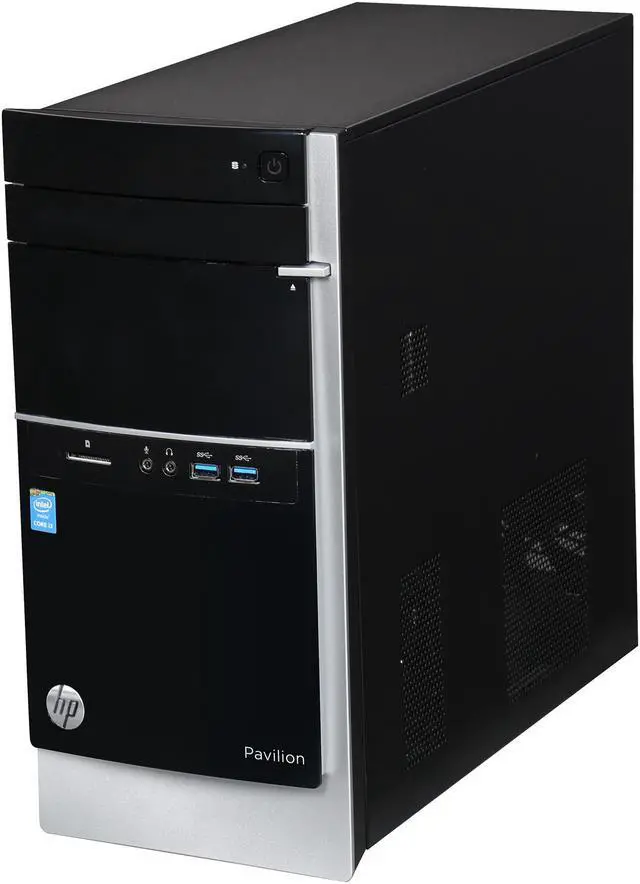 Alt view image 3 of 9 - HP Desktop PC Pavilion 500-267c Intel Core i3-4130 8GB DDR3 1TB HDD Intel HD Graphics 4400 Windows 10 Home
