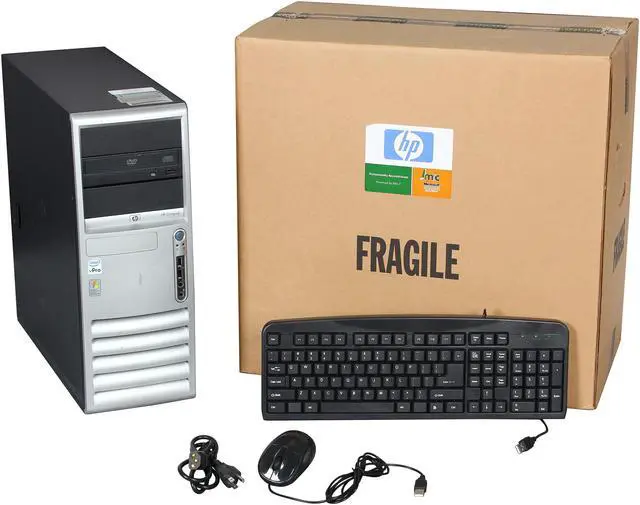 Alt view image 9 of 9 - HP Desktop PC DC7700 (DTCOMQ7700-MT2W) 1.80GHz 2GB 160GB HDD Intel GMA 3100 Windows 7 Home Premium