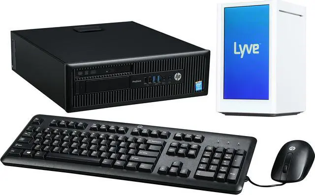 Main image of HP Desktop Computer ProDesk 600 G1 Small Form Factor (G5R60UT#ABA) Intel Core i5 4590 (3.30 GHz) 4 GB DDR3 500 GB HDD Intel HD Graphics 4600 Windows 7 Professional with Windows 8.1 Pro upgradable