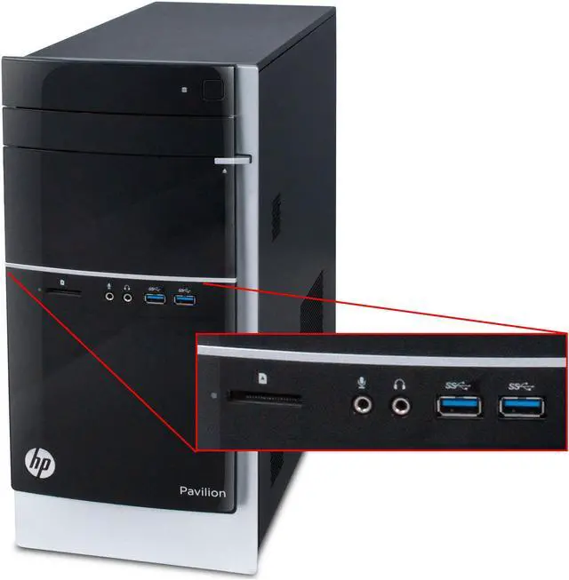 Alt view image 5 of 5 - HP Desktop PC Pavilion 500-217C (F3D66AAR#ABA) AMD A8-6500 8GB 1TB HDD AMD Radeon HD 8570D Windows 8 64-bit