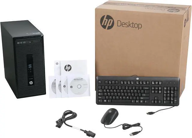 Alt view image 9 of 9 - HP Desktop Computer ProDesk 405 G2 Microtower (J6D48UT#ABA) A8-Series APU A8-6410 (2.00 GHz) 4 GB DDR3 500 GB HDD AMD Radeon HD 8400 Windows 8.1 Pro 64-Bit