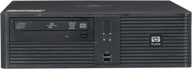 Alt view image 2 of 8 - HP RP5700 [Microsoft Authorized Recertified] Point of Sale Desktop PC with Intel Core 2 Duo 1.8Ghz, 4GB RAM, 160GB HDD, DVDRW, 3 Powered USB 2.0 +12V, 1 Powered USB 2.0 +24V, Windows 7 Pro 64 Bit