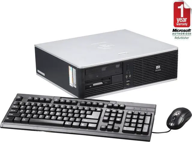 Main image of HP DC5700 [Microsoft Authorized Recertified] Small Form Factor Desktop PC with Intel Core 2 Duo 1.86 GHz, 2 GB RAM, 160 GB HDD, DVD-CDRW, Windows 10 Home Premium 32-Bit