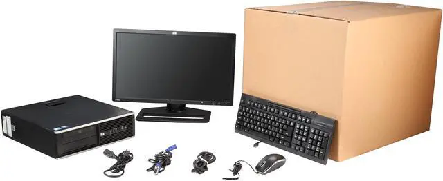 Alt view image 12 of 12 - HP Elite 8000 [Microsoft Authorized Recertified] Small Form Factor Desktop PC + Monitor Bundle with Intel Core 2 Duo 3.0GHz, 4GB DDR3, 1TB HDD, DVDROM, Windows 7 Professional 64 Bit, 22" HP ZR22W Wide