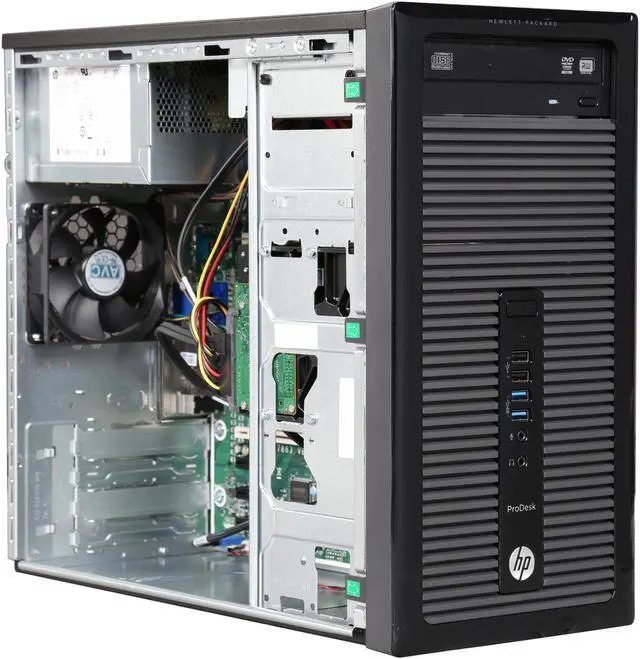 Alt view image 7 of 9 - HP Desktop PC ProDesk 405-G1 (L5M60US#ABA) AMD A4-5000 4GB DDR3 500GB HDD AMD Radeon HD 8330 Windows 7 Professional Pre-installed with Windows 8.1 Pro License and Media