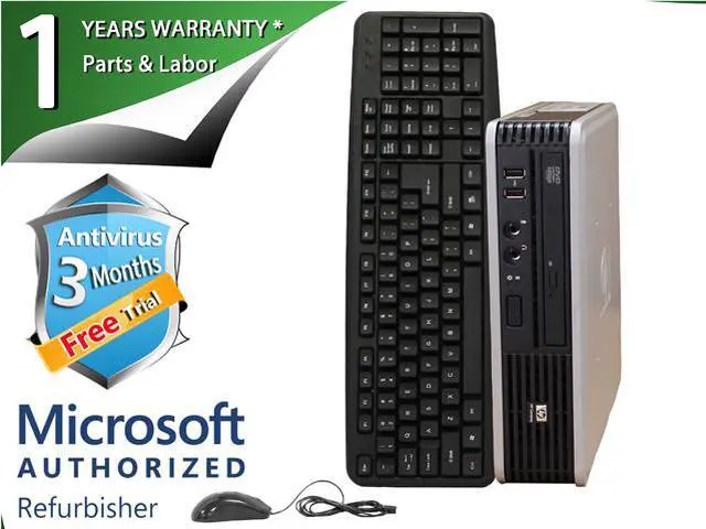 Main image of HP Desktop Computer DC7900 Intel Core 2 Duo E8400 4GB DDR2 80GB HDD Intel GMA 4500 Windows 7 Professional 64-bit